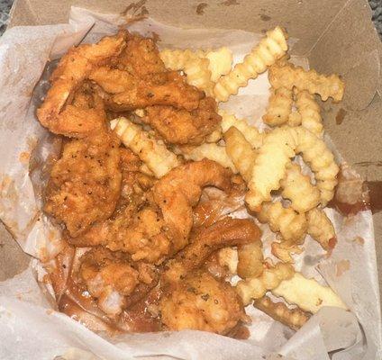 Buffalo Shrimp Platter with Fries