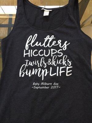 Custom made baby bump shirt for my friend!