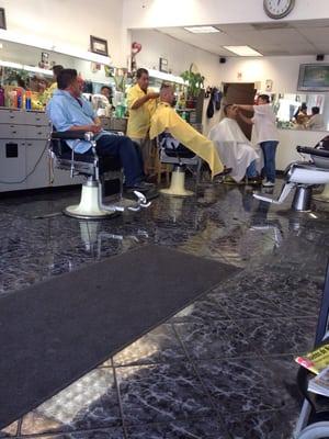 Barbers at work