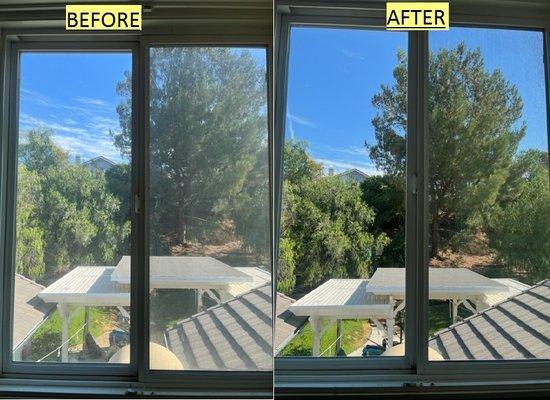 Another before and after picture showing the difference Dale's window cleaning can make after your windows have been washed.