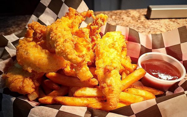 Chicken strips and fries