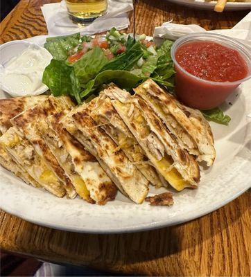 Grilled Cheese Quesadillas with Chicken