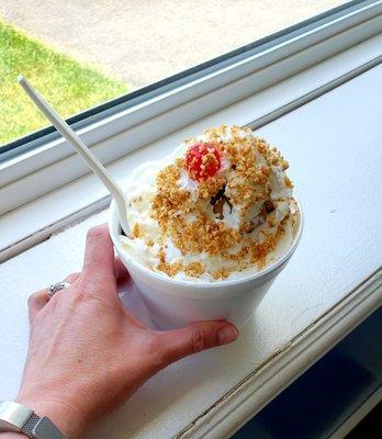 A sundae.  Huge...put my hand in there for size/scale.  So good!