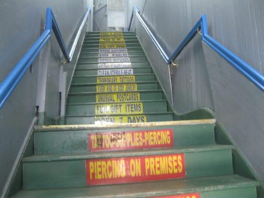 The stairway up to Unimax is totally Coney Island.