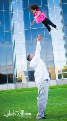 Ariana and Daddy At Williams Tower