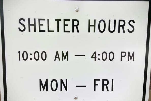 Shelter Hours