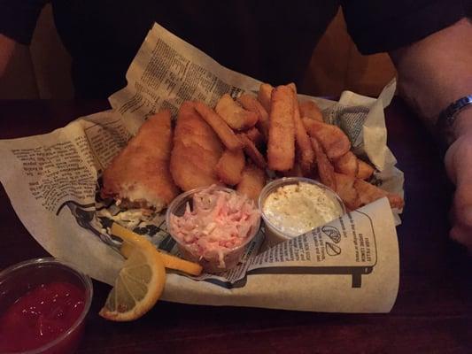 Fish and chips, perfectly prepared.