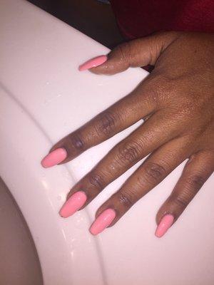 Mood gel polish color: Pink Horizons