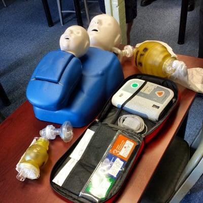 The tools for CPR Recertification class...