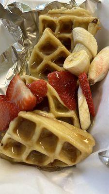 Waffles and fruit