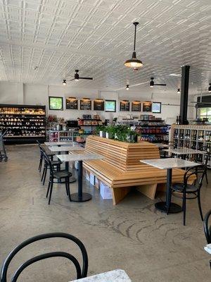 Dining area facing order counter