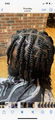 Natural hair twist