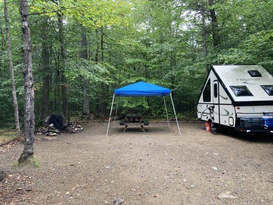 Large wooded campsites