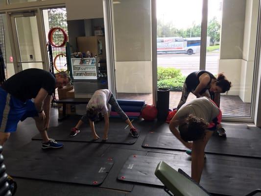 We also offer workouts for the whole family upon request! Teaching kids early about health and fitness is very important to us.