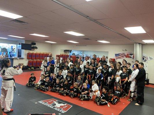 Group photo at the belt ceremony