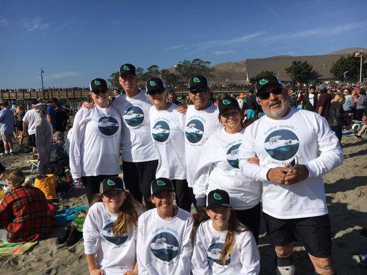 At Cayucos wearing our CCL hats!