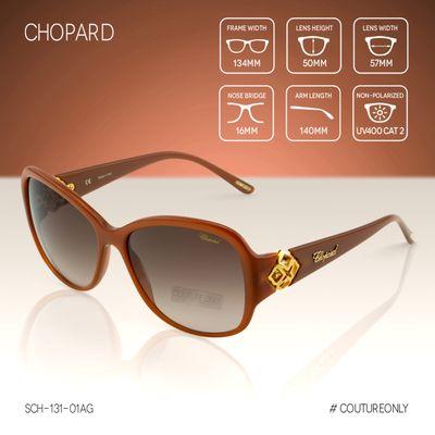 Chopard Imperiale SCH-131-01AG Women Square Brown Sunglasses