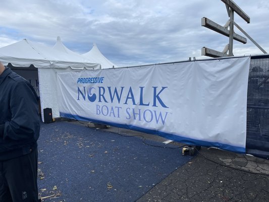 Norwalk Connecticut boat show entrance