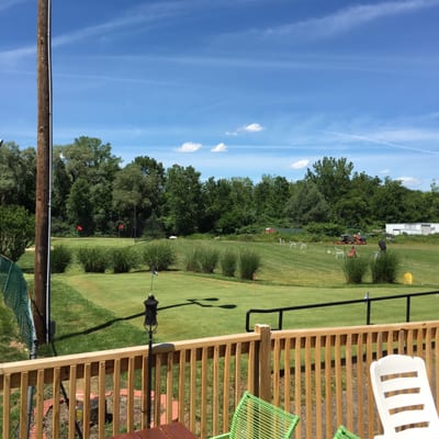 View from Billy Tee's. The golf range member side.