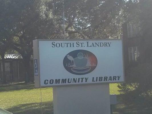 Library sign.