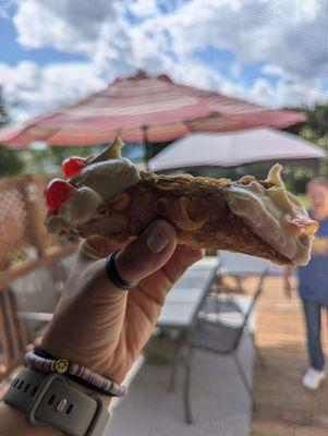 Cannolis are filled when you order them.