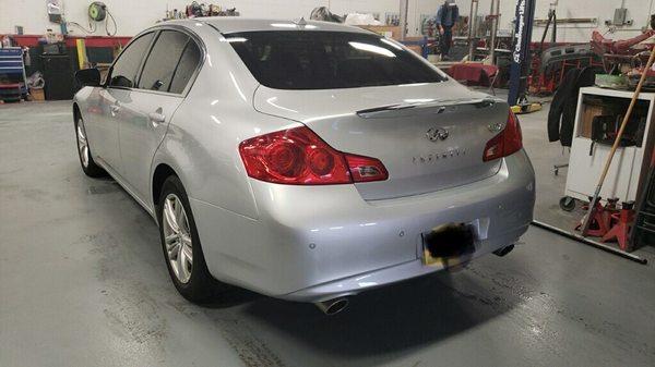 New bumper and rear quarter panel rust removed