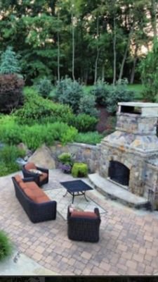 Hardscape and fireplace