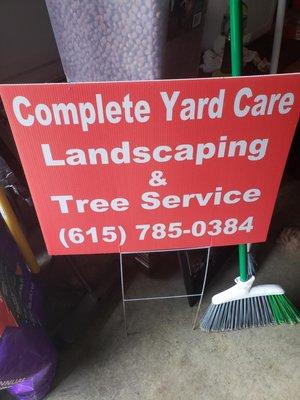 This is the Sign he places in yards but goes by the name COMPLETE YARD CARE. Not found on BBB site BUYER BEWARE and do your Research !!!