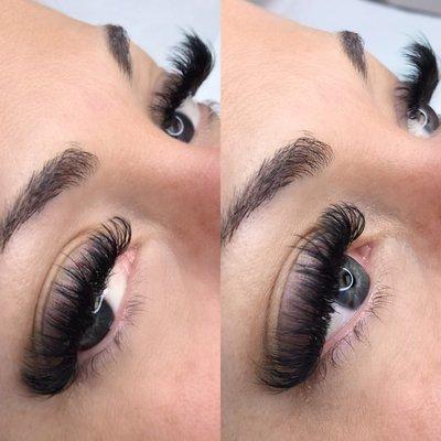 Mega Volume Lashes - Handmade Russian Volume using lightweight .03 lashes.