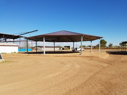 This round pen was laser graded and added sand to it after and we laser graded the hot Walker area 2