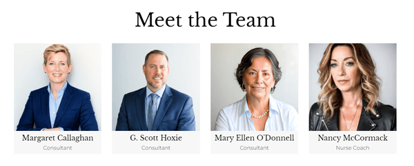 Meet the Team Margaret Callaghan, G Scott Hoxie, Mary Ellen O'Donnell, Nancy McCormack