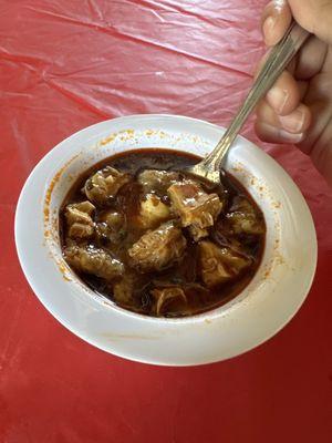 Sample sized menudo bowl