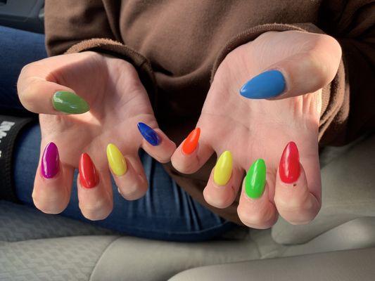 These are my daughters nails and every time she goes her and Tina always make sure her nails are always different and amazing