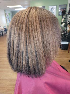 Natural hair ,hilights hydration treatment  Cut,Blowout ,Heather Hair is the Key