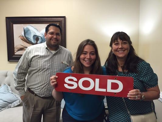 Happy client on the purchase of her first home!