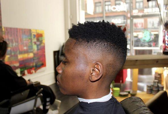 Mid/high bald fade