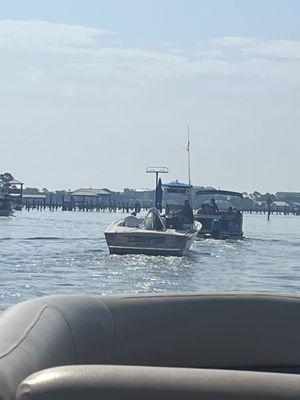 "Shooter" the driver of the boat that without provocation or reason started yelling