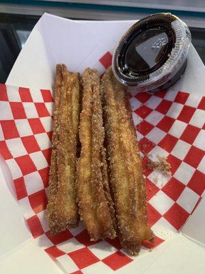 Plain was a little over fried. Churro needs to have a good texture as you bite into it and it just crumbled unfortunately.