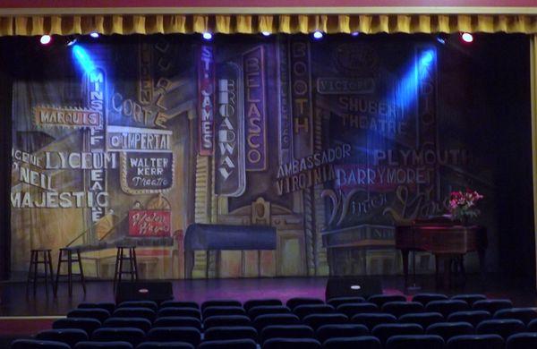 Set for "The Singing Anchors on Broadway"