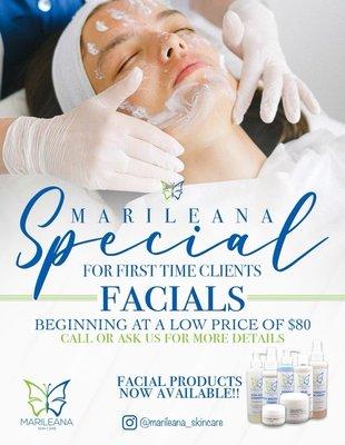 First time facial GET 50% Discount on our "signature Super Special Facial!! Just to say welcome !!!