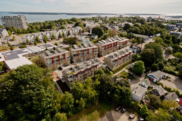 Aerial of Munjoy Hill