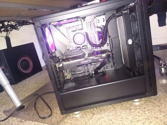 Custom built computer with water cooling and latest and greatest hardware.