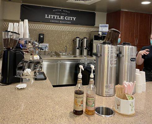 A lovely local coffee spot in the cafe at St David's Hospital.