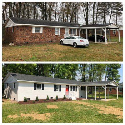 Before and After picture. We Buy Houses in North Carolina.