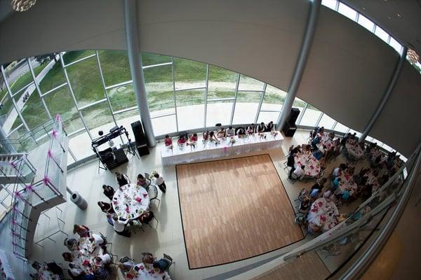 Catered wedding reception. Location: Kent State - Tuscarawas, Performing Arts Center.