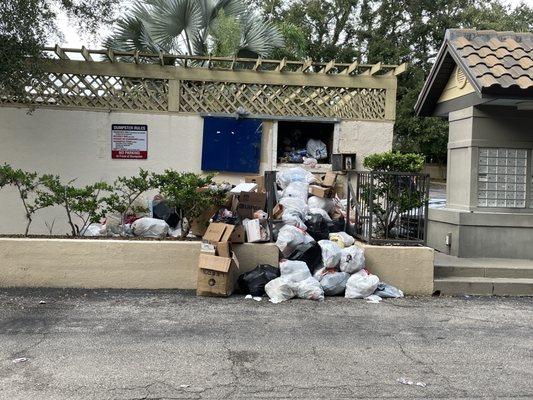 We pay three garbage fees to include valet garbage. Yet the compactor consistently breaks and garbage piles up for days.