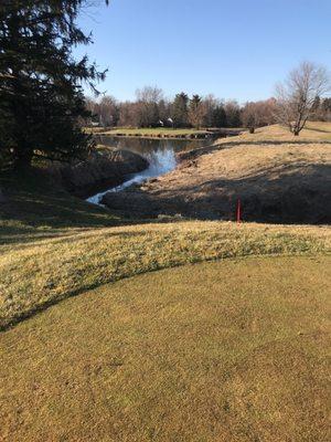 Challenging green on this scenic par 3