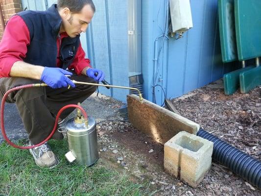 Step 7 Inspect and treat around high moisture areas for ants, spiders, & covered pests