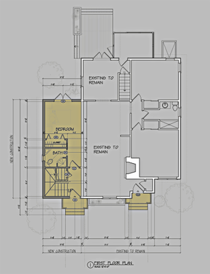 Blue Circle Studio. House Plans, Existing Conditions