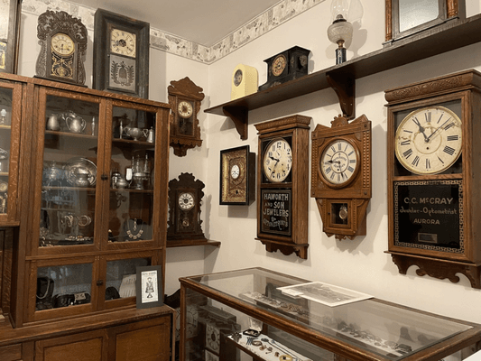 Clock, Jewelry and Optometrist Shop Exhibit